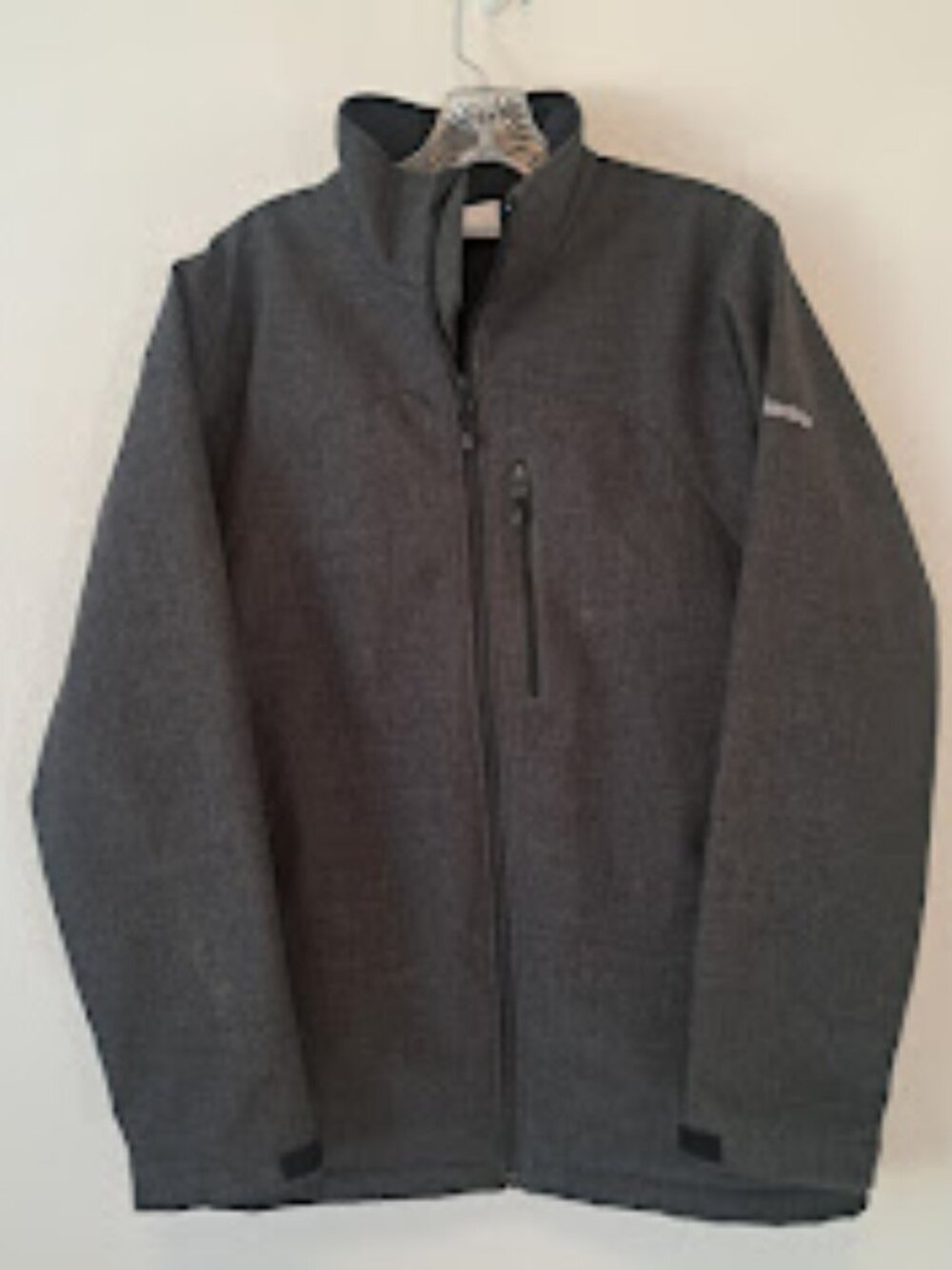 Columbia men's Soft Shell jacket grey and black Size Medium Full Zip jacket